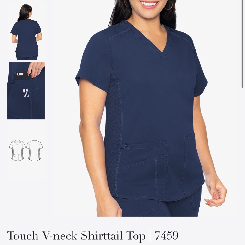 Med Couture scrub top Navy